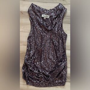 🎉 LAST ONE🎉 - Make Offer Now 
Fifteen Twenty Sequin Tank Top - Black and Silver